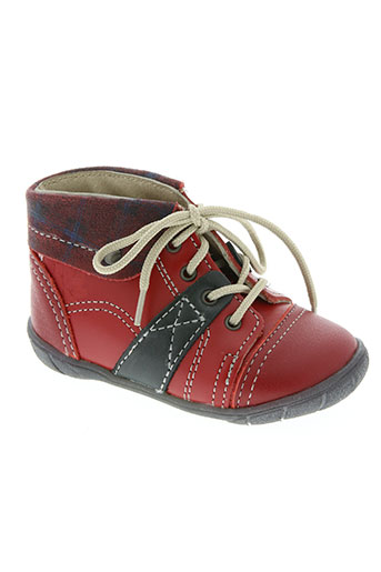 noël chaussures garçon de couleur rouge