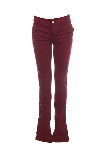 garcia pantalons fille de couleur rouge