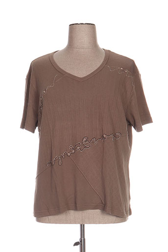 jean gabriel t-shirts femme de couleur marron