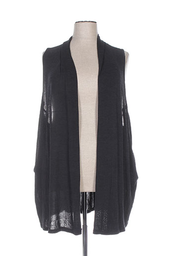 chalou gilets femme de couleur noir