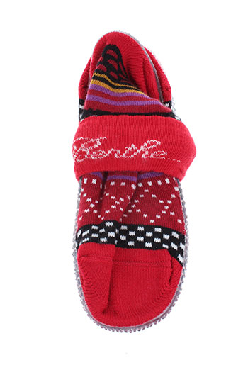 berthe aux grands pieds chaussures enfant de couleur rouge