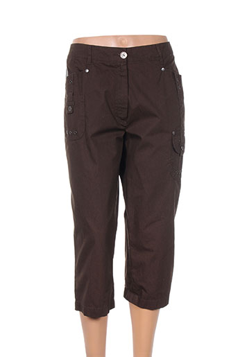 lucchini pantacourts femme de couleur marron