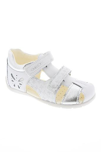 geox chaussures fille de couleur blanc