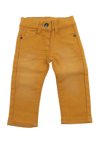 3 pommes pantalons fille de couleur jaune