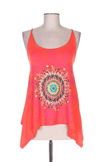 desigual t-shirts femme de couleur rouge