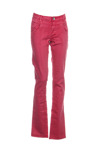 garcia pantalons fille de couleur rouge