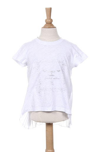 3 pommes t-shirts fille de couleur blanc