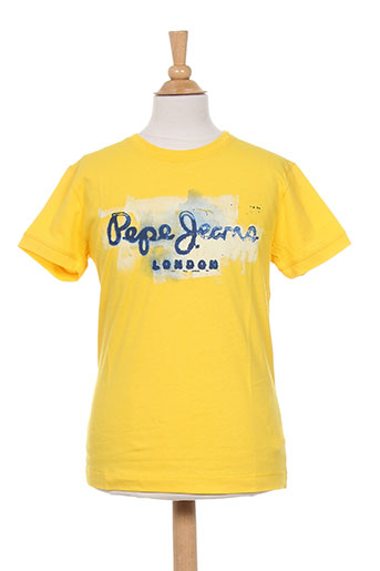 pepe jeans t-shirts garçon de couleur jaune