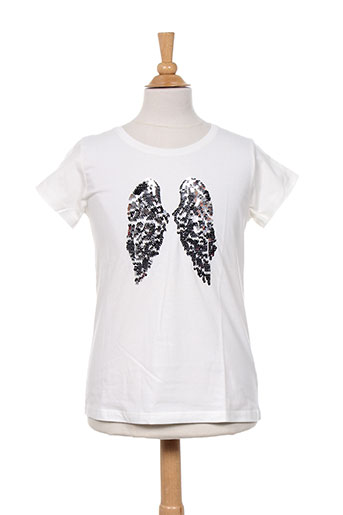 3 pommes t-shirts fille de couleur blanc