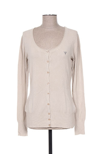 guess gilets femme de couleur beige