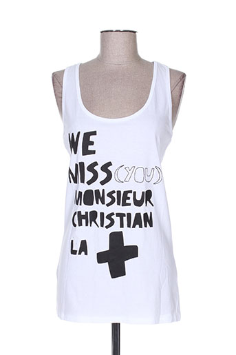 monsieur steve t-shirts femme de couleur blanc