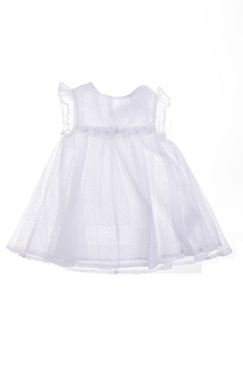 3 pommes robes fille de couleur blanc