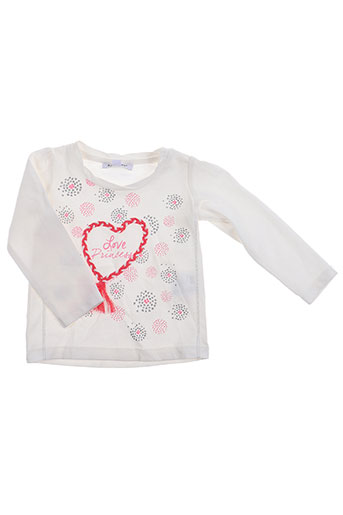 3 pommes t-shirts fille de couleur blanc