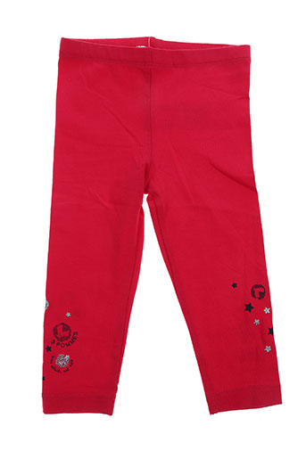 3 pommes pantalons fille de couleur rouge