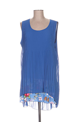 piment rouge chemises femme de couleur bleu