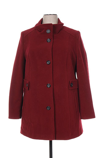 lebek manteaux femme de couleur rouge