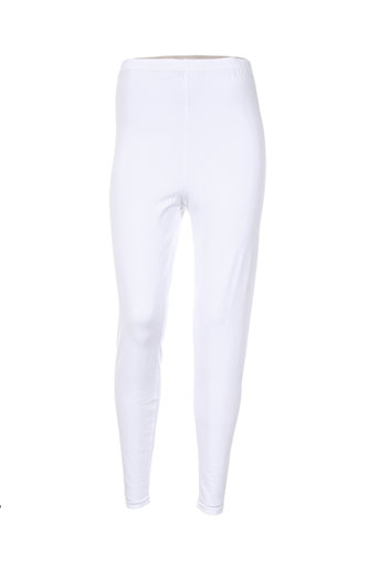 deomino pantalons femme de couleur blanc