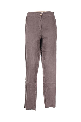 zeli pantalons femme de couleur marron