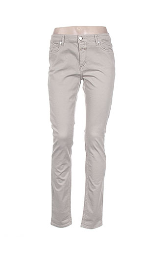 closed pantalons femme de couleur beige