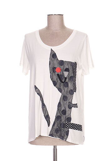poissons blancs t-shirts femme de couleur blanc