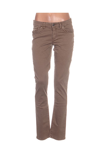 ikks jeans femme de couleur marron