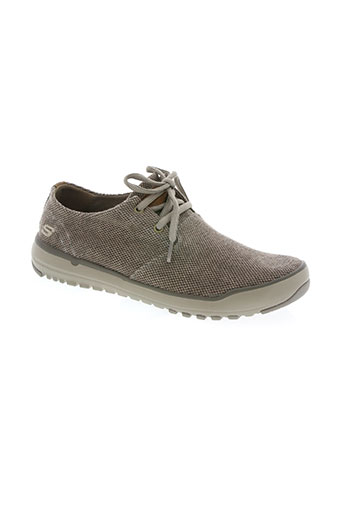 skechers chaussures homme de couleur marron