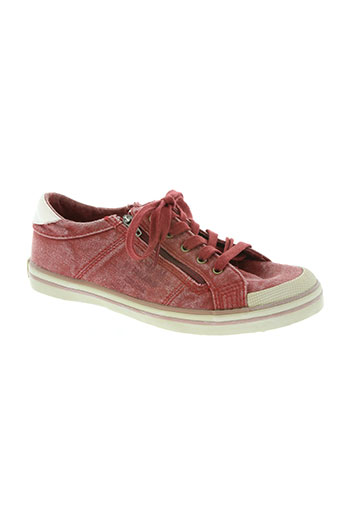 palladium chaussures fille de couleur rouge