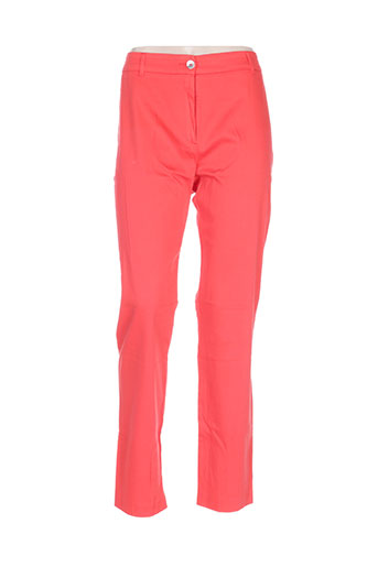pause cafe pantalons femme de couleur rouge
