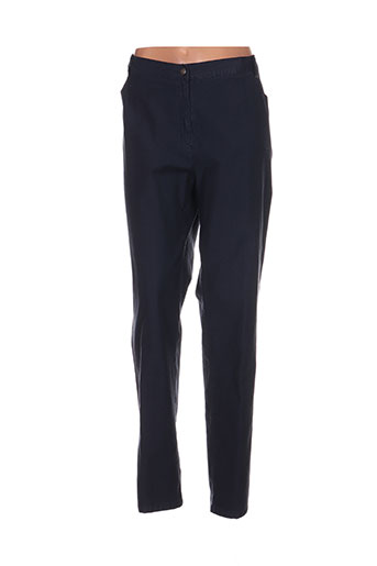 guy dubouis pantalons femme de couleur bleu