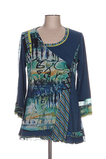 jean gabriel t-shirts femme de couleur bleu