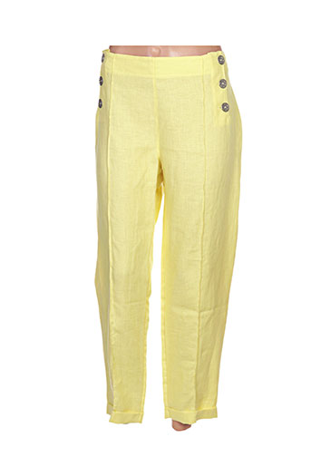 maloka pantacourts femme de couleur jaune