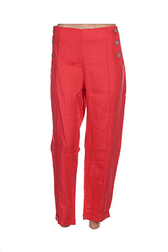 maloka pantacourts femme de couleur rouge