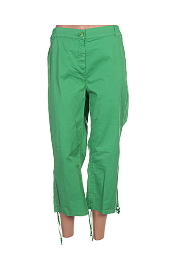 x-two pantacourts femme de couleur vert