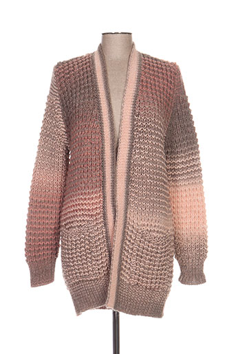 blanc boheme gilets femme de couleur rose
