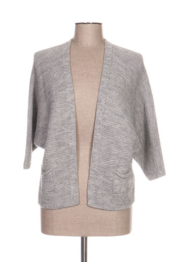 blanc boheme gilets femme de couleur gris