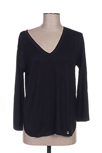 blanc boheme t-shirts femme de couleur noir