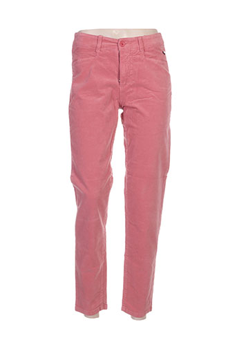 blanc boheme pantalons femme de couleur rose