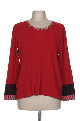 jean gabriel t-shirts femme de couleur rouge