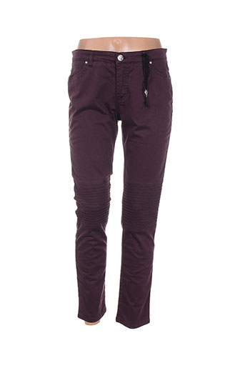 rivieres de lune pantalons femme de couleur violet