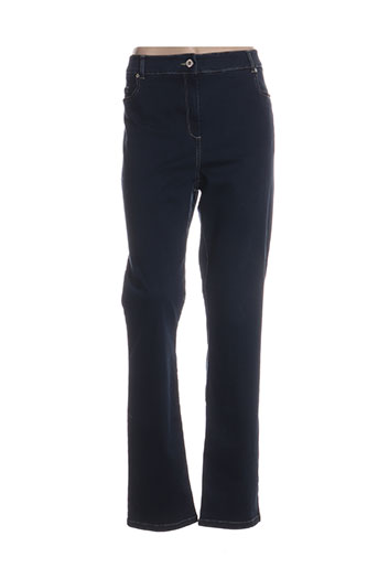 pause cafe pantalons femme de couleur bleu