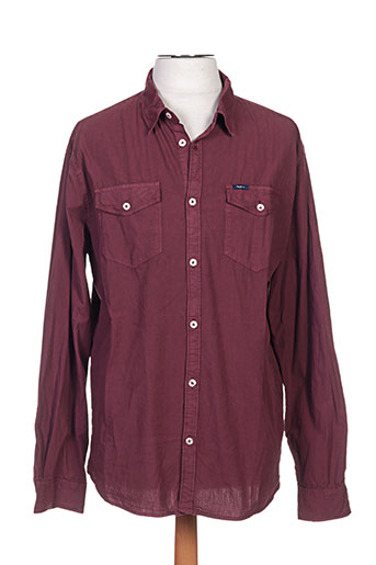 pepe jeans chemises homme de couleur rouge