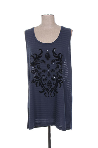 aprico t-shirts femme de couleur bleu