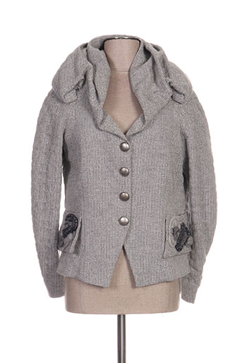 bleu blanc rouge vestes femme de couleur gris