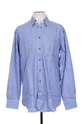 jean chatel chemises homme de couleur bleu