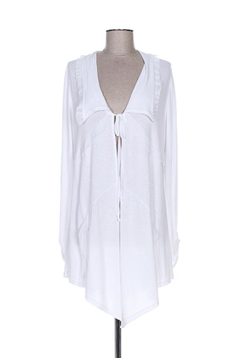double jeu gilets femme de couleur blanc