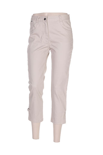 felino pantacourts femme de couleur beige