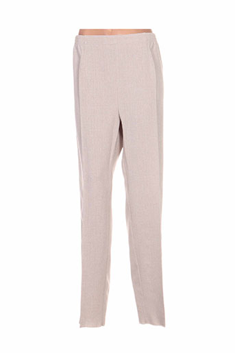 gevana pantalons femme de couleur beige
