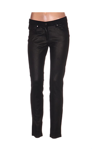 lcdn pantalons femme de couleur noir