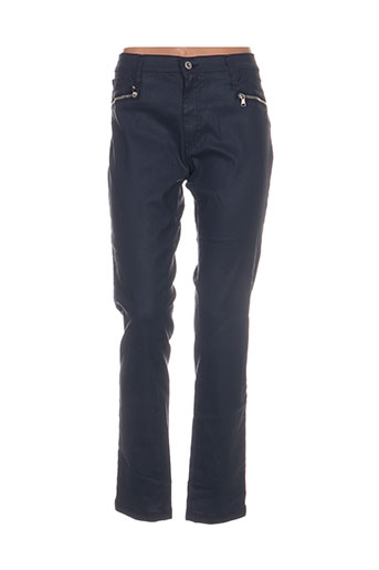 desgaste jeans femme de couleur bleu