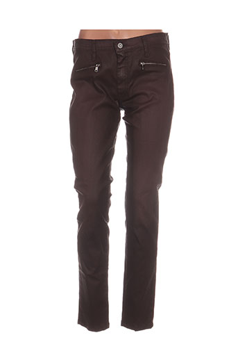 desgaste jeans femme de couleur marron